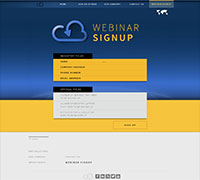 Webinar sign up page.